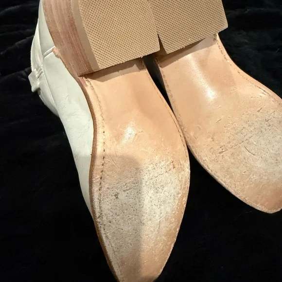 Lucchese Gaby Cream Western Ankle Boots - Picture 8 of 10